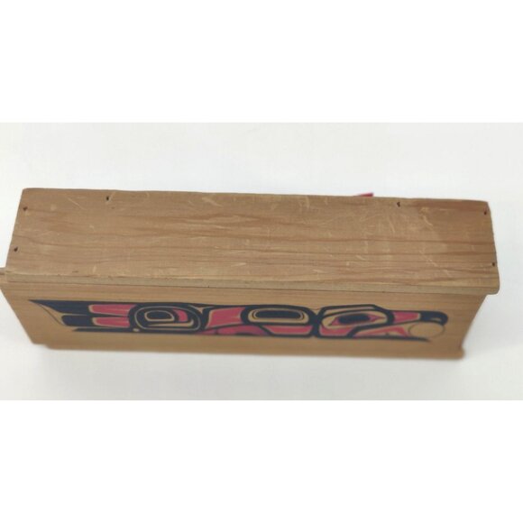 Vintage Wood Alaskan Rectangle Slide Box - Picture 6 of 6